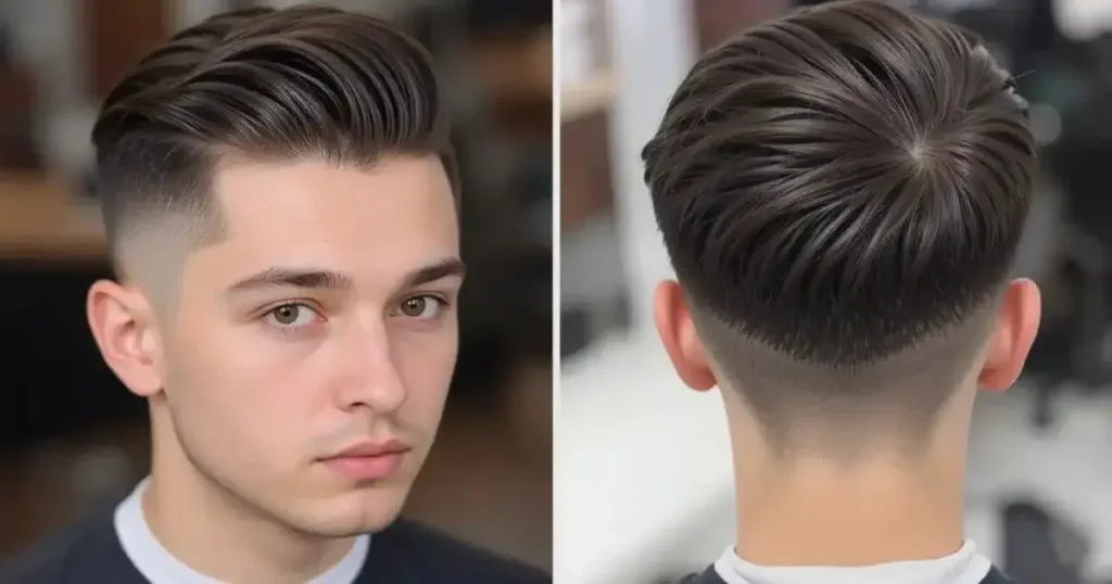 Classy Low Taper Fade with Longer Hair on Top