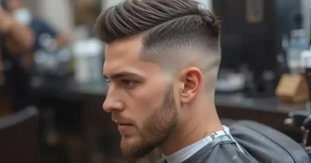 Comb Over with Low Taper Fade