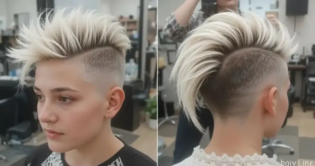 Faux Hawk with Low Taper Fade and Design