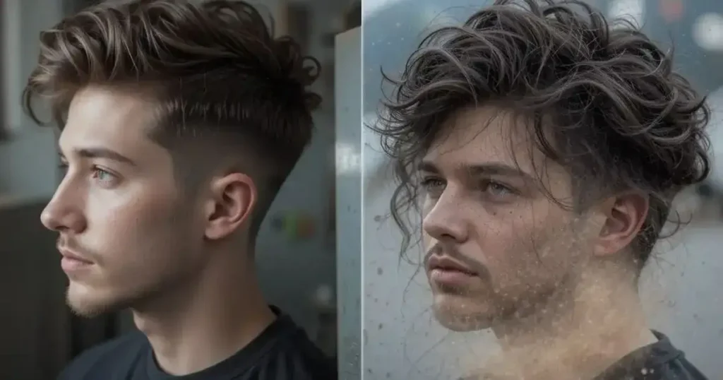 Fluffy Hair with Low Taper Fade