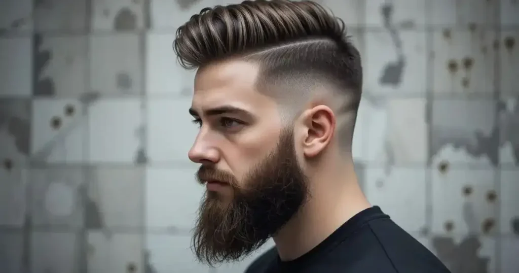 Low Taper Fade with Beard