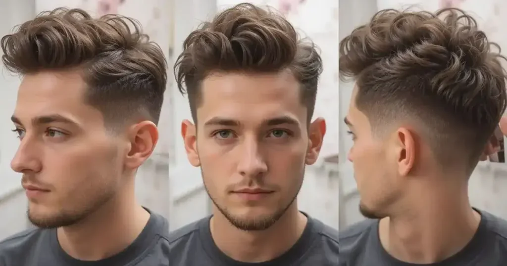 Low Taper Fade with Messy Curls
