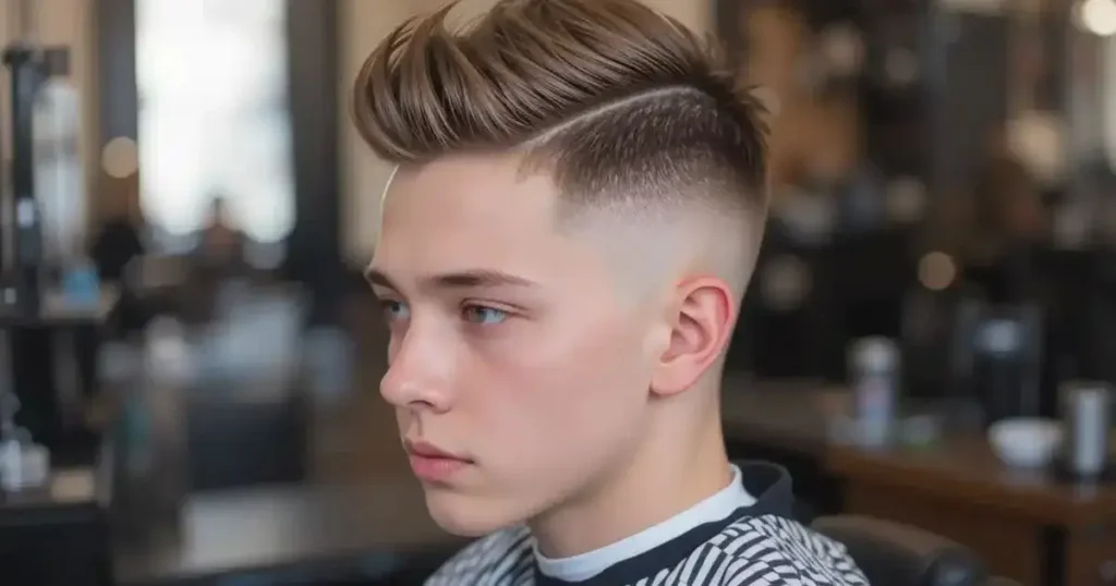 Low Taper Fade with Straight Hair