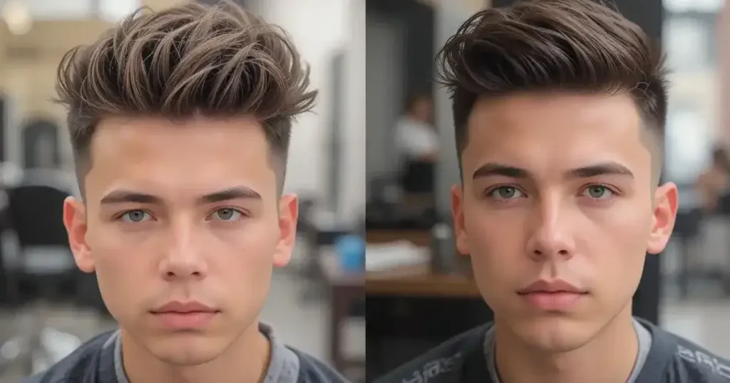 Modern Pompadour and Low Taper Fade