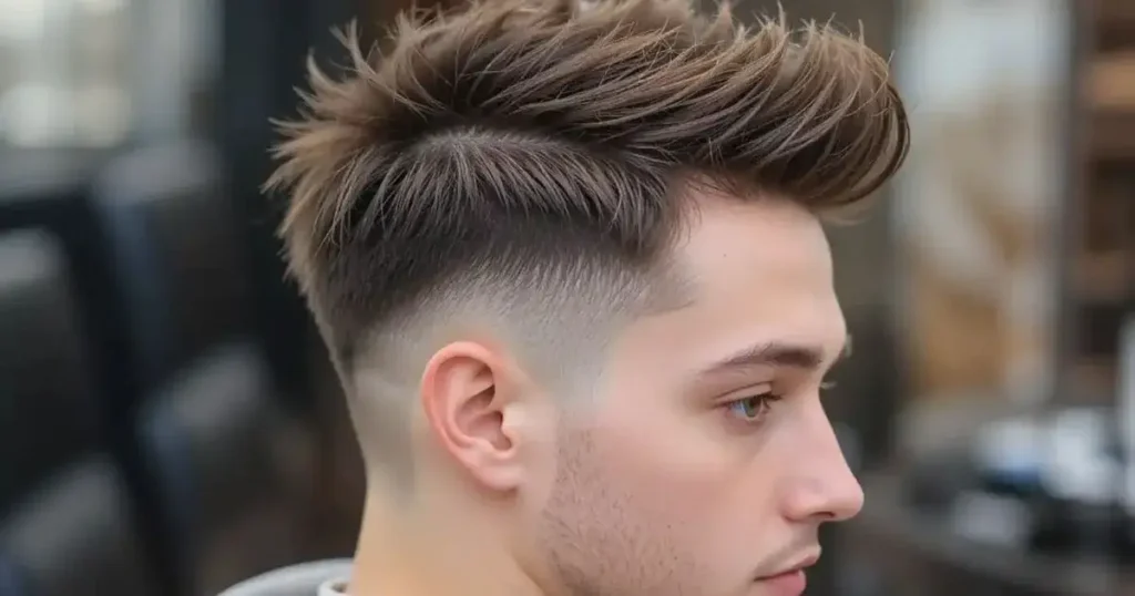 Stylish Spiky Hair with Low Taper Fade